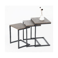 ราคา โกลบอลเฮ้าส์ Delicato ชุดโต๊ะข้าง MAXIMO สีน้ำตาลเข้ม (10219644)