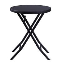 ราคา โกลบอลเฮ้าส์ TABIO โต๊ะพับหน้ากระจกทรงกลม 60*60*75 ซม. ดำ (10216561)