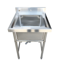 ราคา CROWN อ่างซิงค์ภัตตาคาร 1 หลุมลึก ไม่มีที่พัก พร้อมขาตั้ง S029-1GC28 สแตนเลส สแตนเลส (10221913)