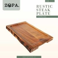 ราคา Zopawood จานสเต๊กเผาขอบ ไม้จามจุรี 19x30.5x2.5 ซม. เหลี่ยม น้ำตาล (10258117)