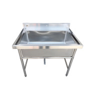 ราคา CROWN อ่างซิงค์ภัตตาคาร 1 หลุมลึก ไม่มีที่พัก พร้อมขาตั้ง S429-10070 ขนาด 100*70*85 ซม. สแตนเลส ขนาด 100*70*85 ซม. สแตนเลส (10221920)