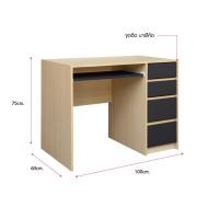 ราคา DELICATO โต๊ะคอมพิวเตอร์ รุ่น Delight ขนาด100X60X75ซม. ขนาดสินค้า 100x60x75 (10244174)