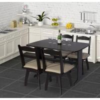 ราคา โกลบอลเฮ้าส์ Delicato ชุดโต๊ะอาหาร AILEEN DE-4 สีน้ำตาลเข้ม (10257102)