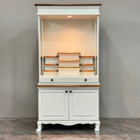 ราคา Klong 9 Furniture โต๊ะหมู่บูชาไม้ยางแท้ รุ่นดาวน์ไลท์ ไม้สีเข้ม White(ขาว) W100 x H190 x D100 (10368065)