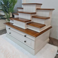 ราคา Klong 9 Furniture โต๊ะหมู่บูชาไม้ยางแท้ รุ่นนั่งกราบ ไม้สีเข้ม White(สีขาว) W100xH85xD60 cm. (10371472)