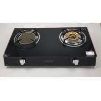 ราคา Lucky Flame เตาแก๊สตั้งโต๊ะ หัวทองเหลือง 2หัว หน้ากระจก AG-2102S สีดำ ดำ ดำ (10416289)