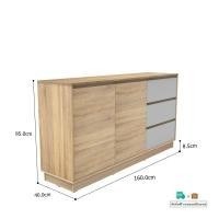 ราคา Inhome Furniture ชั้นวางทีวี / ตู้ไซด์บอร์ด รุ่น SI-1623 โซลิดโอ๊ค-เทาอ่อน(S-G) (10681287)