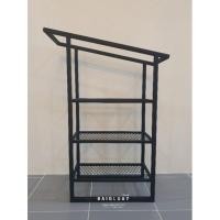 ราคา Bai-gluay 'studio ชั้นวางแคคตัส กว้าง 40 ลึก 24 สูง 70 ซม. | 3 ชั้นวาง ดำ (10749807)