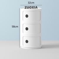 ราคา Zuoxia ตู้ข้างเตียงทรงกลม แข็งแรง 3 ชั้น สีขาว (พร้อมส่ง) (10778056)