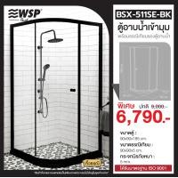 ราคา WSP ตู้อาบน้ำเข้ามุม พร้อมธรณีรองตู้อาบน้ำ รุ่น BSX-511SE-BK BSX-511SE-BK (10823643)