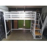 ราคา Pandapillow เตียงยกสูง เตียง2ชั้นขนาด 6 ฟุต 6ฟุต บันไดแบบมีชั้นวางของ ขาว (10866801)