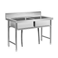 ราคา CROWN อ่างล้างจานพร้อมขาตั้ง 2 หลุมไม่มีที่พัก 60x120x80 ซม. SMART BOWL สีเงิน สีเงิน (10856549)