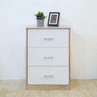 ราคา โกลบอลเฮ้าส์ DELICATO ตู้ 3 ลิ้นชัก Nice 59X39X81.5ซม. ทันสมัย สีทูโทน-บีชขาว (10860325)