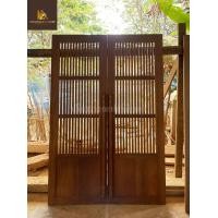 ราคา PF_Phrae | ประตูไม้สัก ประตูบานคู่ ประตูซี่ บานเปิด ขนาด 80x200ซม. 80X200ซม. สีเนื้อไม้ (10861098)