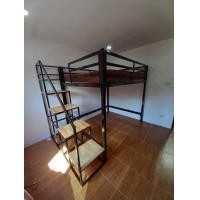 ราคา Pandapillow เตียงยกสูง เตียง2ชั้นขนาด 6 ฟุต 6ฟุต บันไดเดินขึ้นธรรมดา ดำ (10866802)