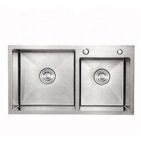 ราคา CROWN อ่างล้างจาน 2หลุมไม่มีที่พัก 41x75x20ซม. ATHENS สีสแตนเลส สีสแตนเลส (10890387)
