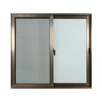 ราคา Global House WELLINGTAN (ECO) หน้าต่างอะลูมิเนียม บานเลื่อน SS พร้อมมุ้ง- สีชา 120*10*110 (10889726)