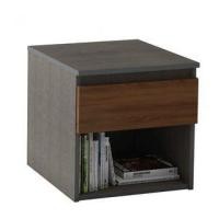 ราคา DELICATO ตู้ข้างเตียง 40ซม. BS-01 สีดาร์คโอ๊ค/เทาผ้า สีดาร์คโอ๊ค/เทาผ้า (10906368)