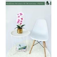 ราคา Pimarn ดอกกล้วยไม้ปลอม 1 ก้าน พร้อมกระถางสีทอง สูง 45 CM ดอกสีขาวปนม่วง (10974729)