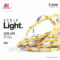 ราคา SL LIGHTING | Strip Light (COB&SMD)- ไฟเส้นแอลอีดี สวย สว่าง สมูท ยาว 5 เมตร COB 480P 3000K (12001038)