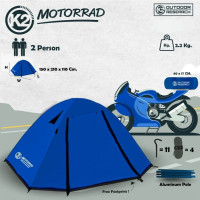 ราคา K2 เต็นท์ขนาดนอน 2คน เสาอลูมิเนียม Motorrad สีน้ำเงิน (12148855)