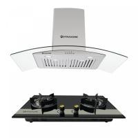 ราคา Dynahome เตาแก๊สแบบฝัง+เครื่องดูดควันแบบกระโจม รุ่น DH-0390+DH-2000-G