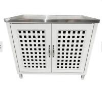 ราคา CLOSE ตู้พร้อมซิงค์ล้างจานสเตนเลส 1 หลุมมีที่พัก 89x51x80 ซม. SCOTT สีขาวลายฉลุ (12276794)