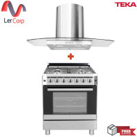 ราคา (Teka)เตาแก๊ส และเตาอบแก๊ส แบบตั้งพื้น 60 ซม FS 66F + เครื่องดูดควัน 90 ซม. กระโจม รุ่น LDD 90.2 (12281418)