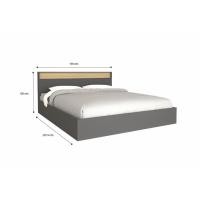 ราคา DELICATO เตียงนอน 6 ฟุต รุ่น Deamon ขนาด 190X207.9X100ซม.สีโอ๊ค-เทา (12322389)