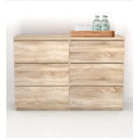 ราคา DELICATO ตู้6ลิ้นชัก รุ่น Richmon ขนาด 120X39X89ซม.สีบีช (12323673)