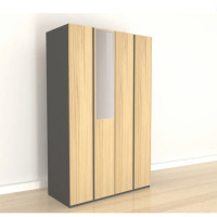 ราคา DELICATO ตู้เสื้อผ้า 4 บาน รุ่น Deamon ขนาด 160XD56.5XH200ซม.สีโอ๊ค-เทา (12308966)