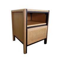 ราคา Corner 43 Decor โต๊ะข้างเตียงโครงเหล็กผสมไม้และหวาย Thinnie Side Table (12373369)