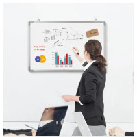 ราคา SMITH ชุดกระดานไวท์บอร์ดแม่เหล็กแขวนผนัง GX-95953 ขนาด 90x120x3ซม. สีขาว (12401983)