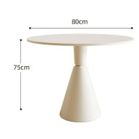 ราคา FairyHouse โต๊ะอาหาร แบบกลม สไตล์มินิมอล โต๊ะทานข้าว เก้าอี้ทานข้าว DT24-03 โต๊ะ80ซม (12379762)