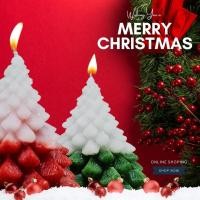 ราคา กัลยา อโรมา แคนเดิล เทียนต้นคริสมาสต์ ไม่มีกลิ่น สีแดง-ขาว ขนาด 10x10x12 ซม น้ำหนัก 219 กรัม (12388643)