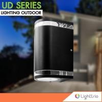 ราคา Lighttrio โคมไฟติดผนัง Wall Lamp โคมไฟอลูมิเนียม โคมไฟติดภายนอก รุ่น UD-502-GU10/BK - สีดำ (ไม่รวมหลอดไฟ) (12416893)