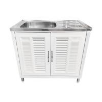 ราคา CLOSE ตู้พร้อมซิงค์ล้างจานสเตนเลส 1 หลุมมีที่พัก ขนาด 89x51x79 ซม.STROM-01 สีขาว (12447766)