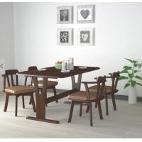 ราคา DELICATO ชุดโต๊ะอาหาร 4 ที่นั่ง รุ่นซีซาร์ ขนาด135X80X75ซม.สีดาร์กบราวน์ (12401981)