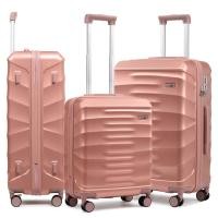 ราคา SeaChoice กระเป๋าเดินทางเปลือกแข็ง วัสดุ ABS ตัวล็อค TSA ซิป YKK กระเป๋าเดินทาง20 24 28นิ้ว น้ำหนักเบา ล้อคู่ ล้อล๊อคได้ สีโรสโกลด์,เซ็ต 20+24+28 นิ้ว (12468925)