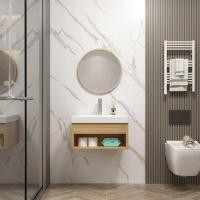 ราคา Verno เคาน์เตอร์อ่างล้างหน้า ขนาด 54x46.5x31 ซม. รุ่น ฮารุ สีไม้เข้ม (12428104)