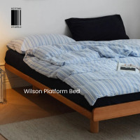 ราคา Mitten Studio Wilson Platform Bed เตียงซ่อนขาไม้แท้เนื้อแข็ง 6ft king size (12498316)