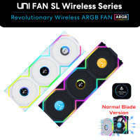 ราคา Lian Li SL120 Wireless LCD RGB 3x120mm Normal Blade Triple Pack Fan With Controller White 3x120mm LCD (12539687)