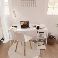 ราคา Looms โต๊ะทำงาน ขนาด 120 ซม. รุ่น MORGAN-A สีขาว (120x60x75 cm.) แบรนด์ (12512229)