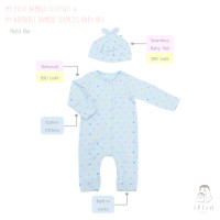 ราคา Iflin Baby - ชุดนอน ขายาวแขนยาว มีถุงมือถุงเท้าในตัว - Sleepsuit (with built-in mittens & socks) - มี 2 ไซส์ (0-3M,3-6M) Bamboo-สีฟ้าลายจุด 3-6 months (12548762)