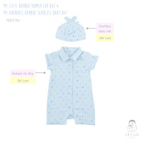 ราคา Iflin Baby - ชุดไปเที่ยว เด็กผู้ชาย ขาสั้นแขนสั้น ปกเชิ้ต - Romper for Boy - มี 2 ไซส์ (0-3M, 3-6M) Bamboo-สีฟ้าลายจุด 0-3 months (12546451)