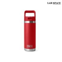 ราคา YETI RAMBLER 18 OZ BOTTLE WITH STRAW CAP Rescue Red (12577187)
