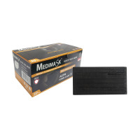 ราคา Medimask Facemask ASTM LV.1 หน้ากากอนามัยMedimask 50ชิ้น/กล่อง ดำ (12585736)
