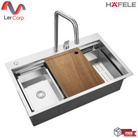 ราคา (Hafele) อ่างล้างจาน Workstation Sinks 1 หลุมใหญ่ พร้อมอุปกรณ์ (495.39.560) (12542886)
