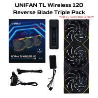 ราคา LIAN LI TL Wireless 120 Reverse Black 3x120mm Triple Pack With L-Controller PWM FAN (12603605)