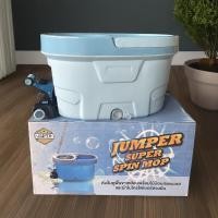 ราคา Jumper modern Spin Mop ถังปั่นไม้ม๊อบสแตนเลส รุ่นขาเหยียบ 2 ระบบ พร้อมหัวม๊อบสแตนเลส และขวดน้ำยา แถมผ้าม๊อบ2ผืนD033D034 ฟ้า D034 (10447918)